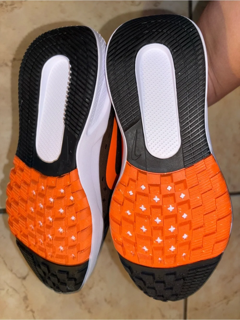 New Nike Kids' Black & Orange Sneakers